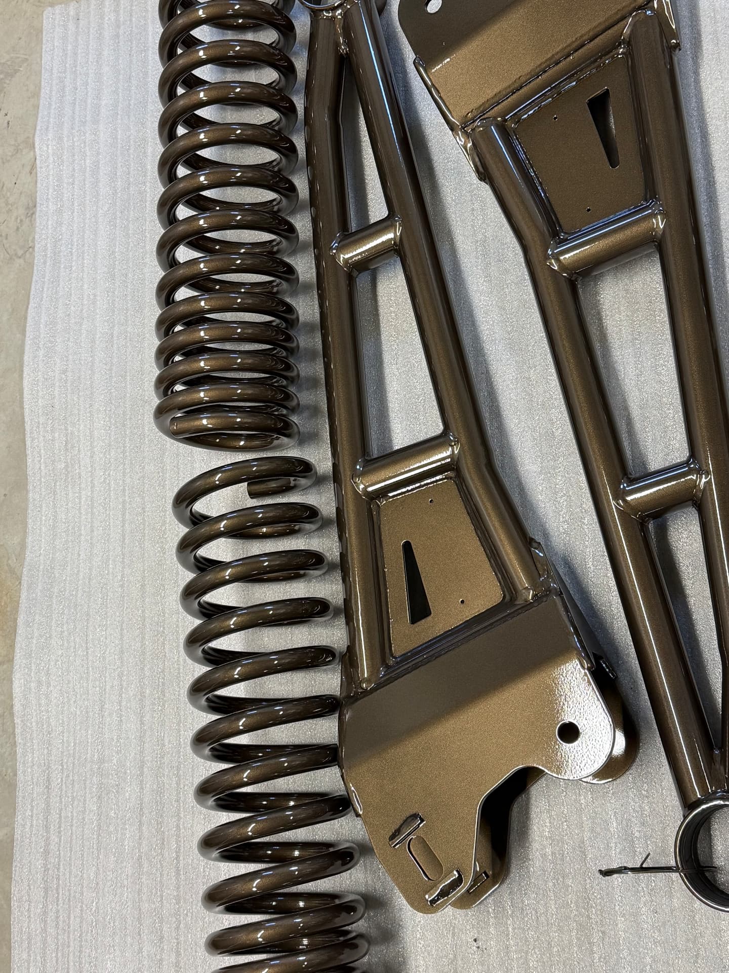 Bronze coated frame and springs
