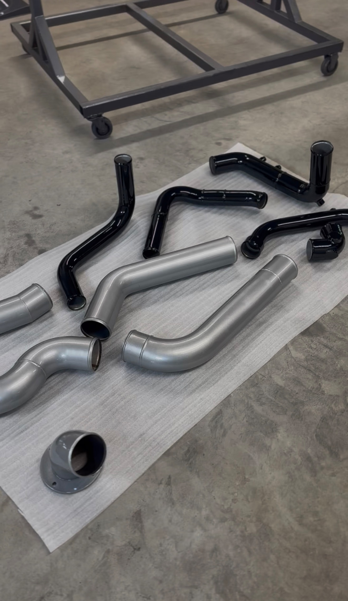 Black coated pipes and fittings